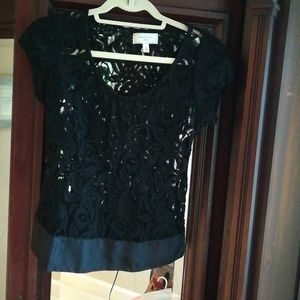 Black lace top